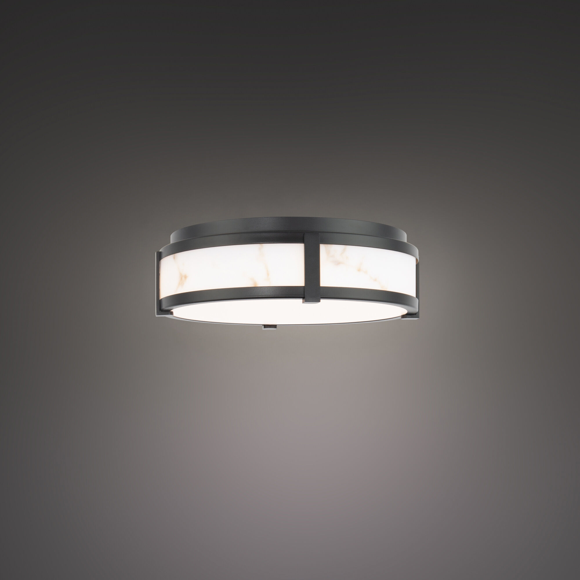 Constantine LED 14 inch Black Flush Mount Ceiling Light, dweLED