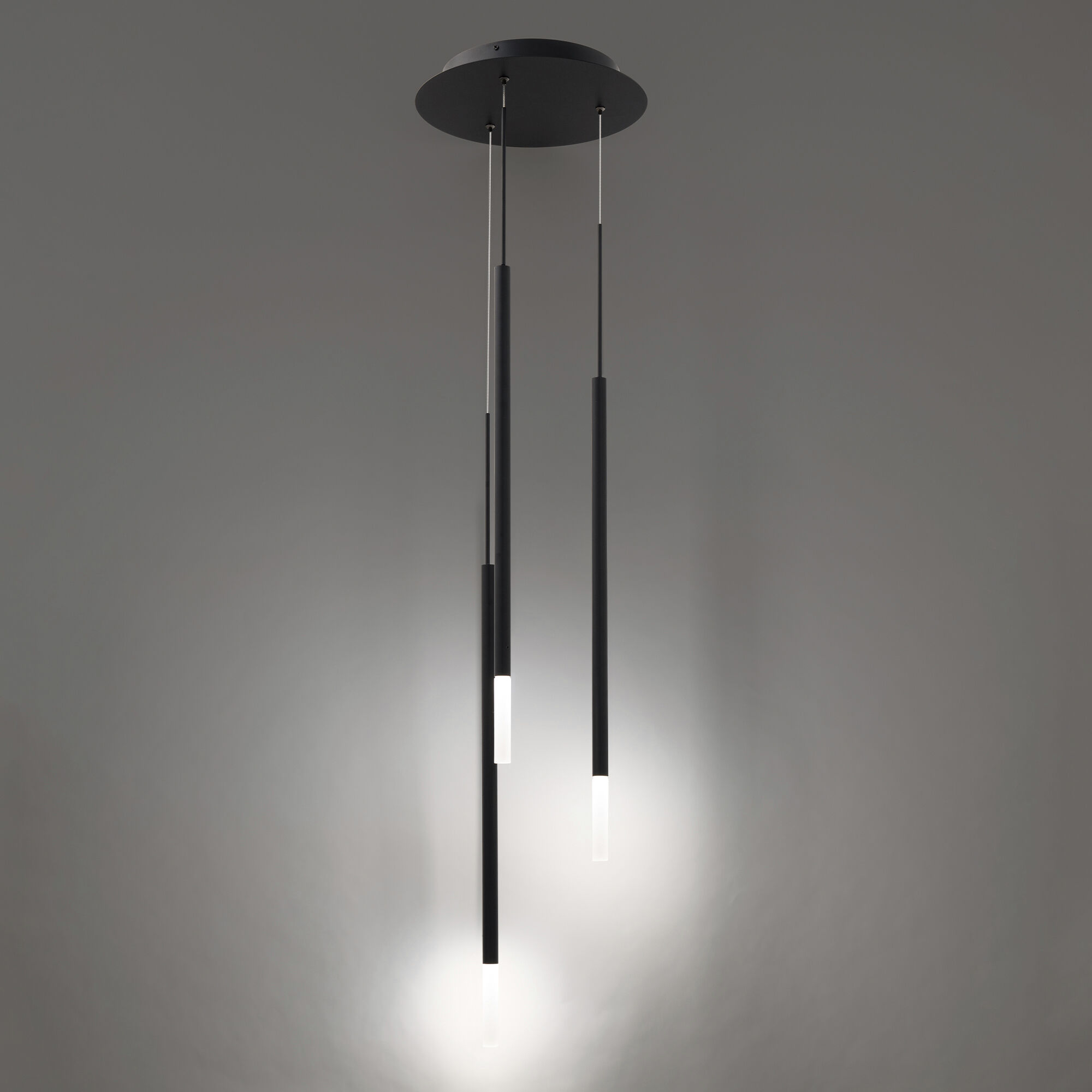 Viggo LED 12 inch Black Multi-Light Pendant Ceiling Light, dweLED