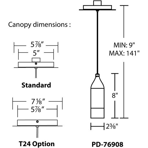 Action LED 2.38 inch Aged Brass Mini-Pendant Ceiling Light, dweLED