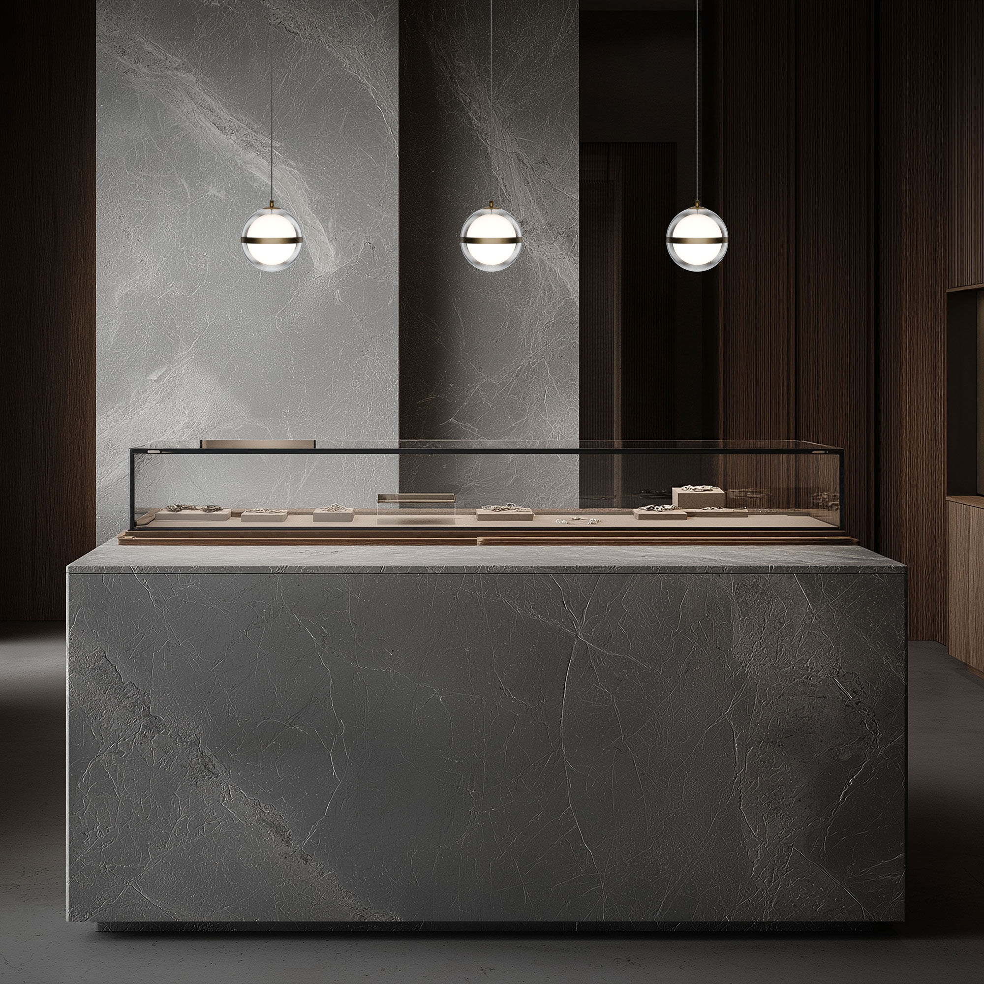 Cyllindra LED 6 inch Aged Brass Pendant Ceiling Light in 3000K, dweLED