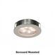 LED Button Light 24 LED 2.25 inch Brushed Nickel Puck Light in 3000K
