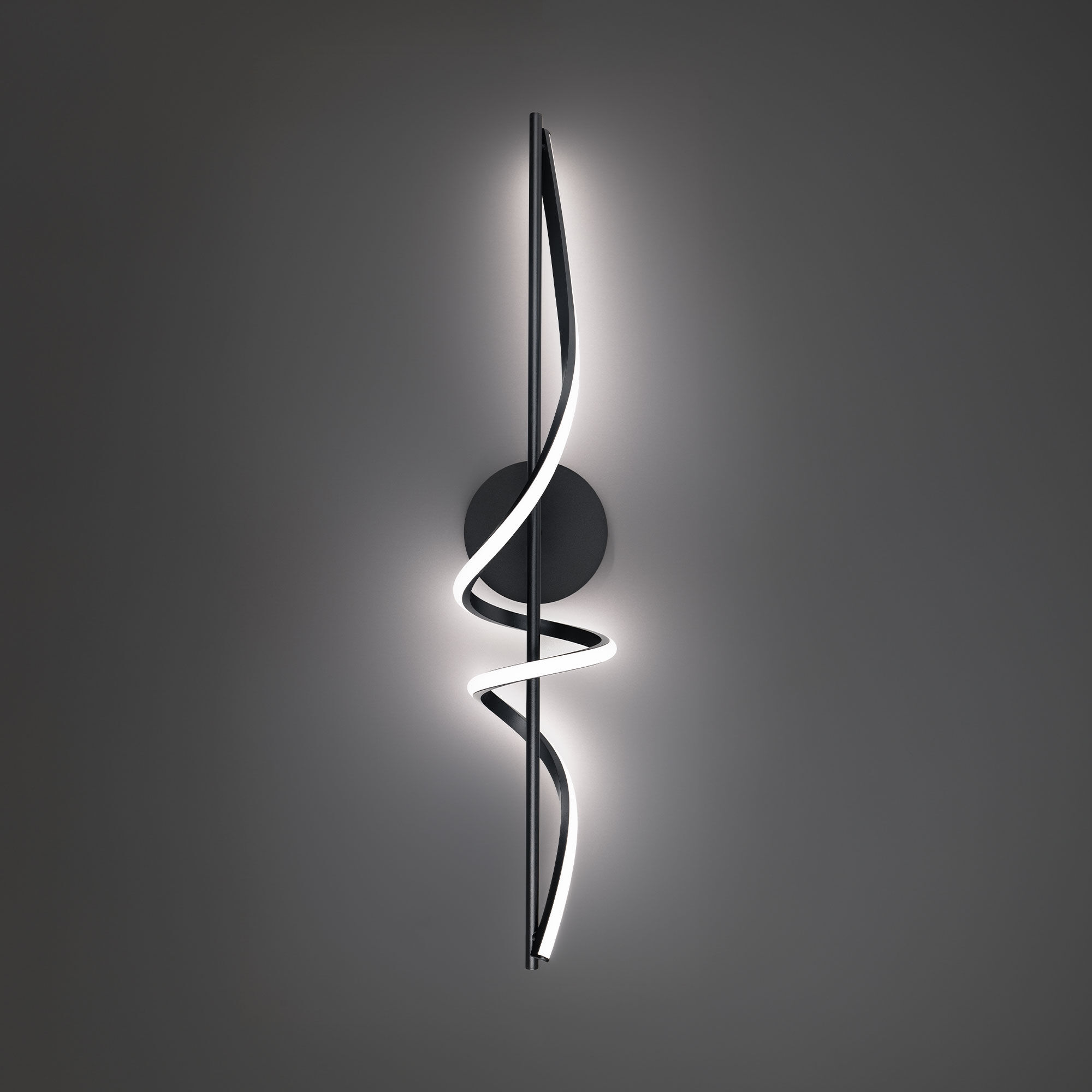 Corkscrew LED 33.88 inch Black Bath Vanity & Wall Light in 2700K, dweLED