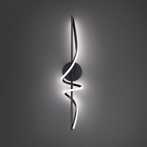 Corkscrew LED 33.88 inch Black Bath Vanity & Wall Light in 2700K, dweLED