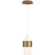 Banded LED 5 inch Aged Brass Mini-Pendant Ceiling Light, dweLED