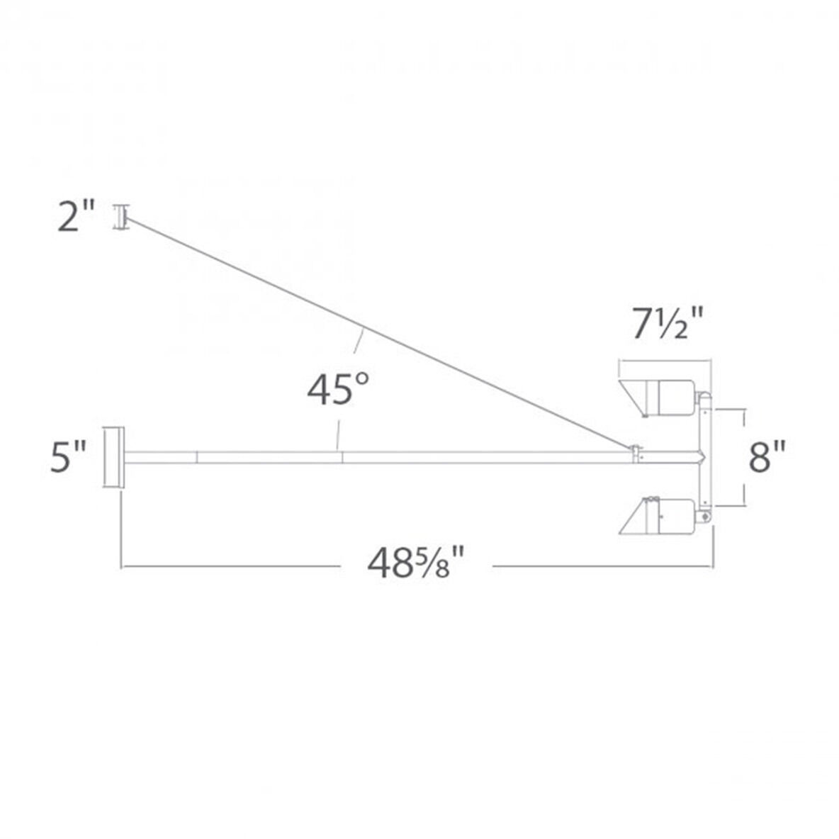 Endurance LED 5 inch Black Outdoor Wall Lighting in 3000K, WAC Limited