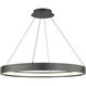 Rounder LED 31.63 inch Distressed Black Pendant Ceiling Light, dweLED