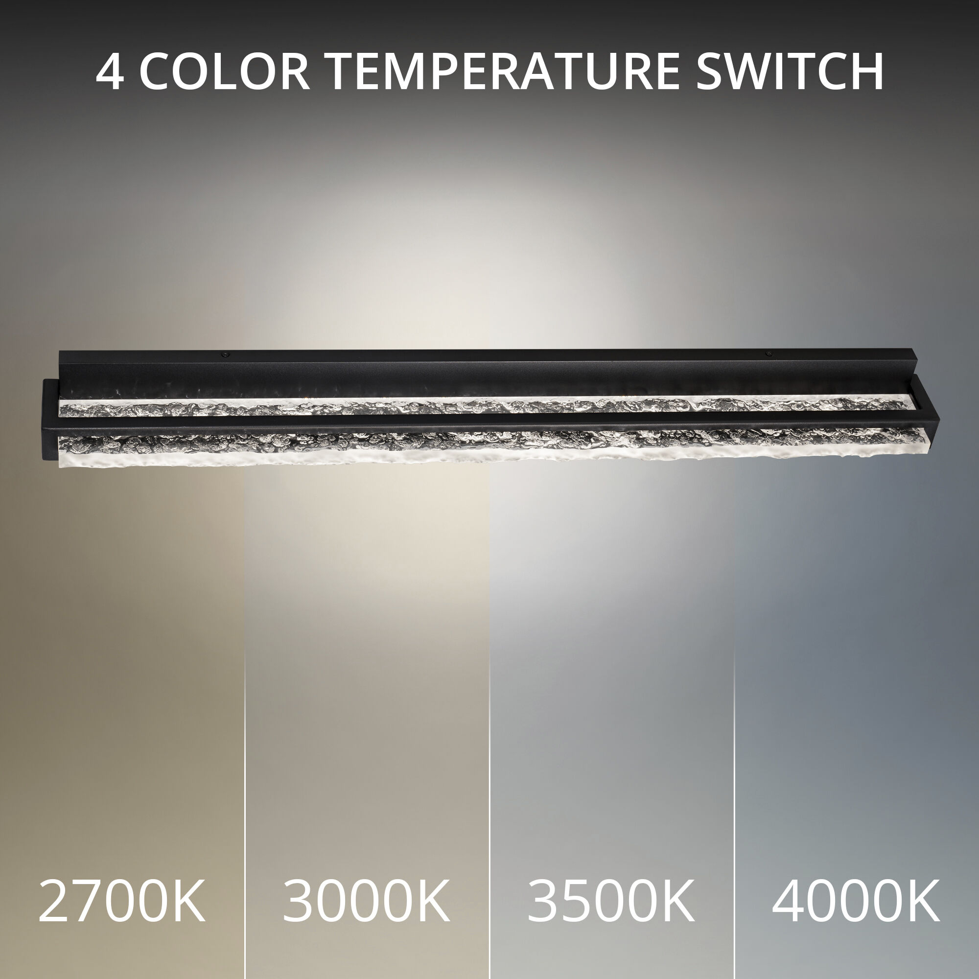 Skate LED 4.5 inch Black Bath Vanity & Wall Light in 3000K, dweLED