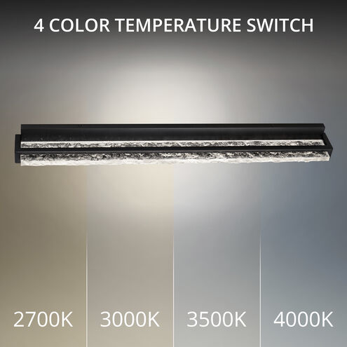 Skate LED 4.5 inch Black Bath Vanity & Wall Light in 4000K, dweLED