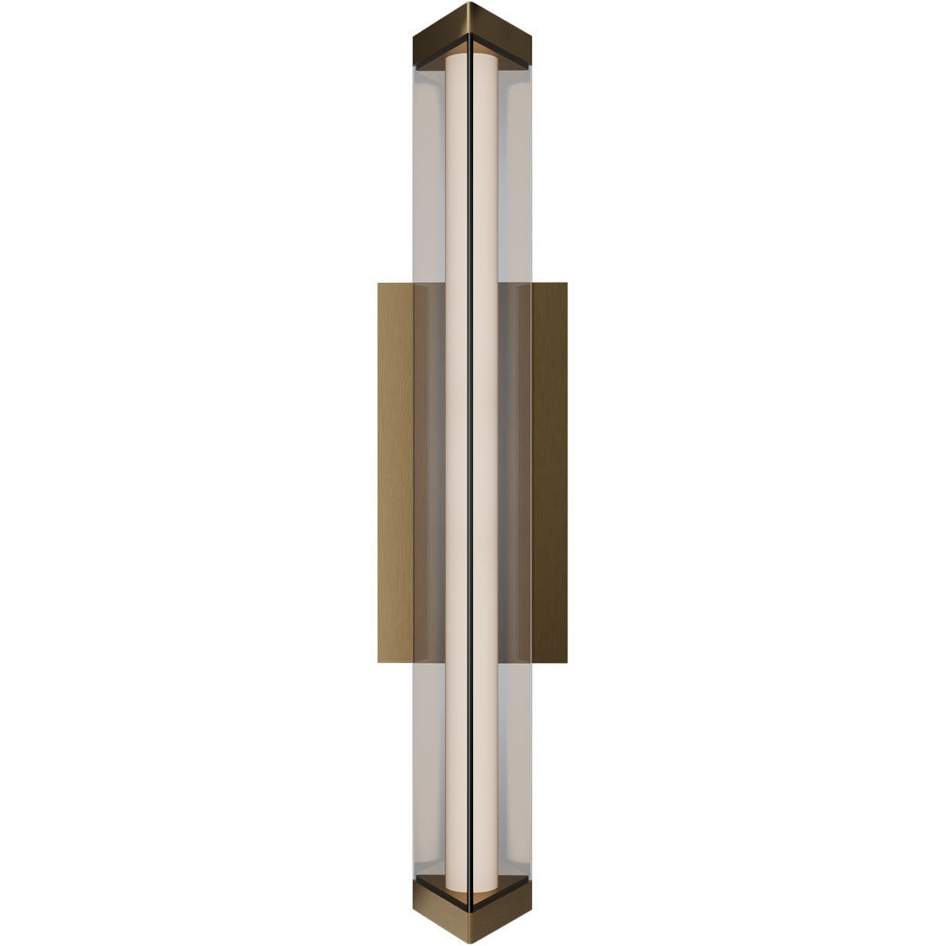 Boulevard LED 18 inch Aged Brass Bath Vanity & Wall Light in 4000K, dweLED