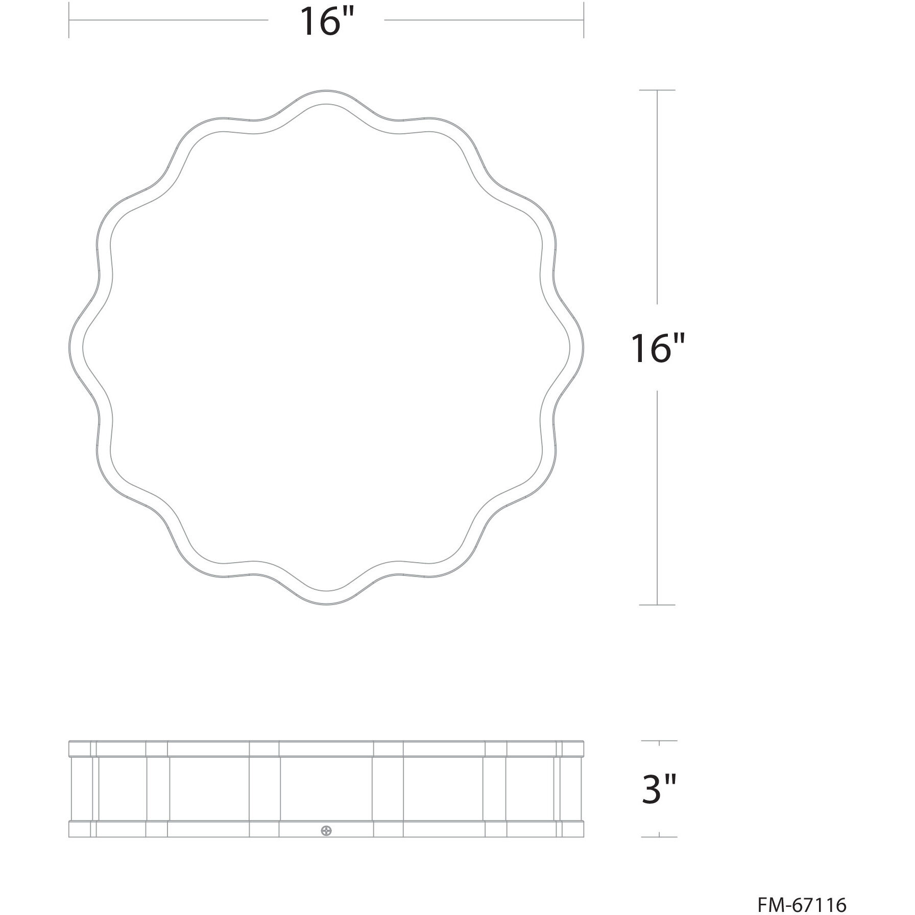 Vaughan LED 16 inch Brushed Nickel Flush Mount Ceiling Light, dweLED