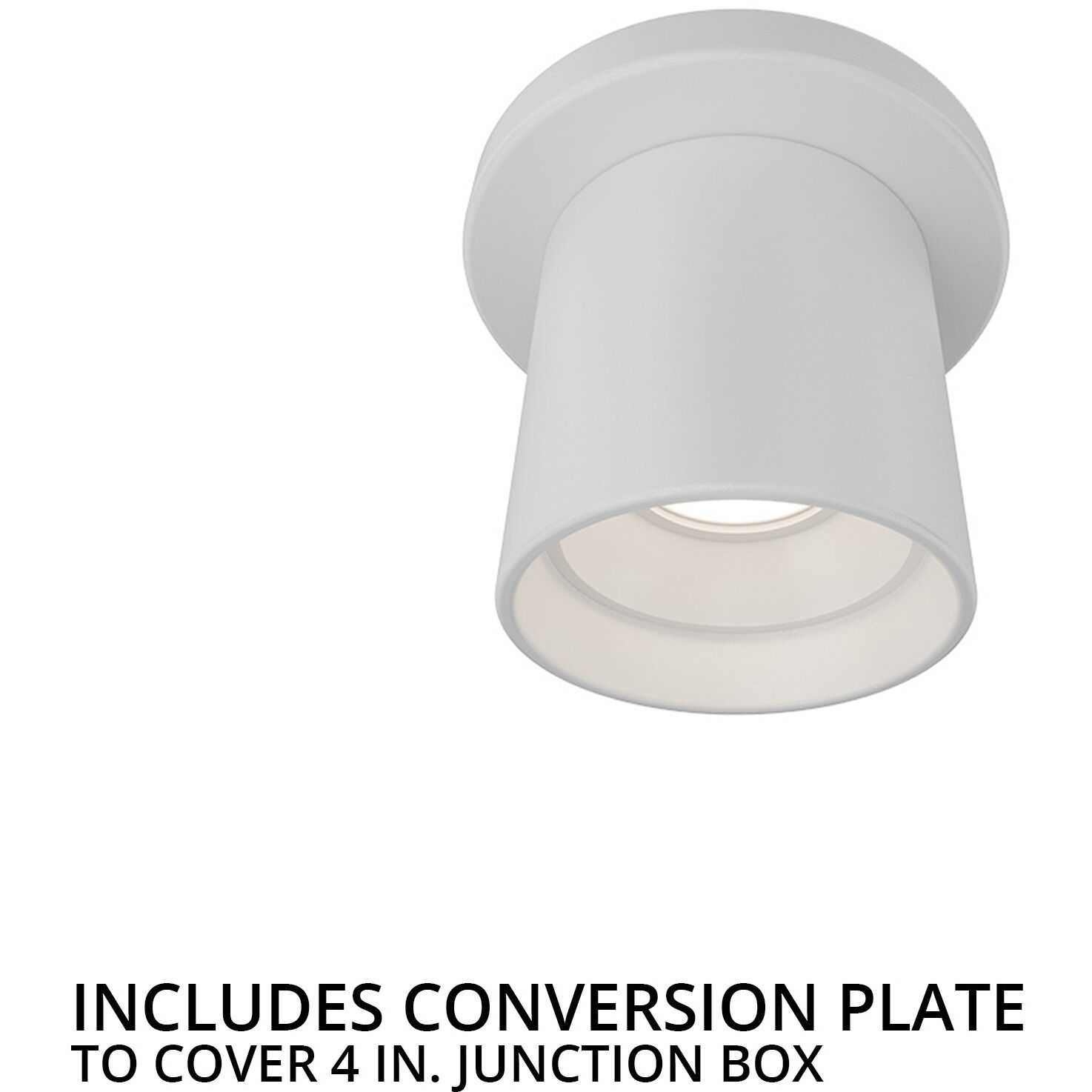Downtown LED 3.5 inch White Outdoor Flush Mount in 3000K, dweLED