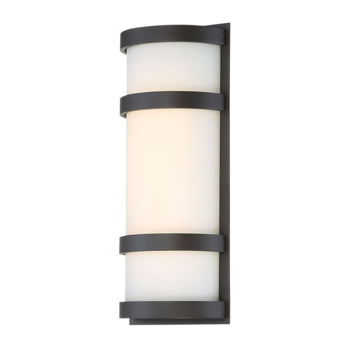 Latitude LED 14 inch Bronze Outdoor Wall Light in 14in, dweLED
