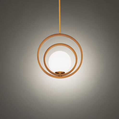 Ellington LED 5 inch Aged Brass Pendant Ceiling Light, dweLED