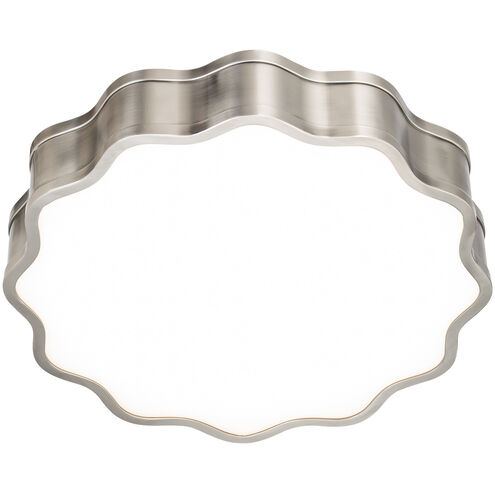Vaughan LED 16 inch Brushed Nickel Flush Mount Ceiling Light, dweLED