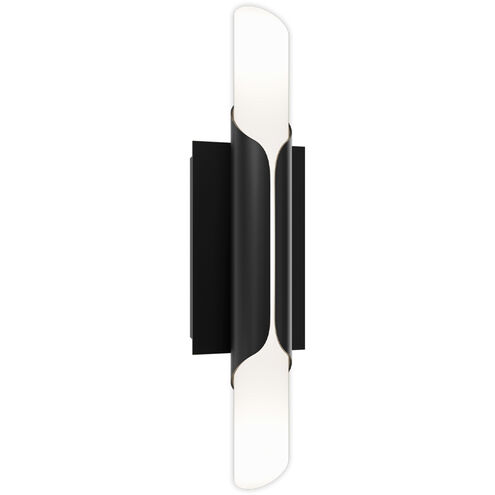 Wrappe Wall Sconce Wall Light in 3000K, Black, dweLED