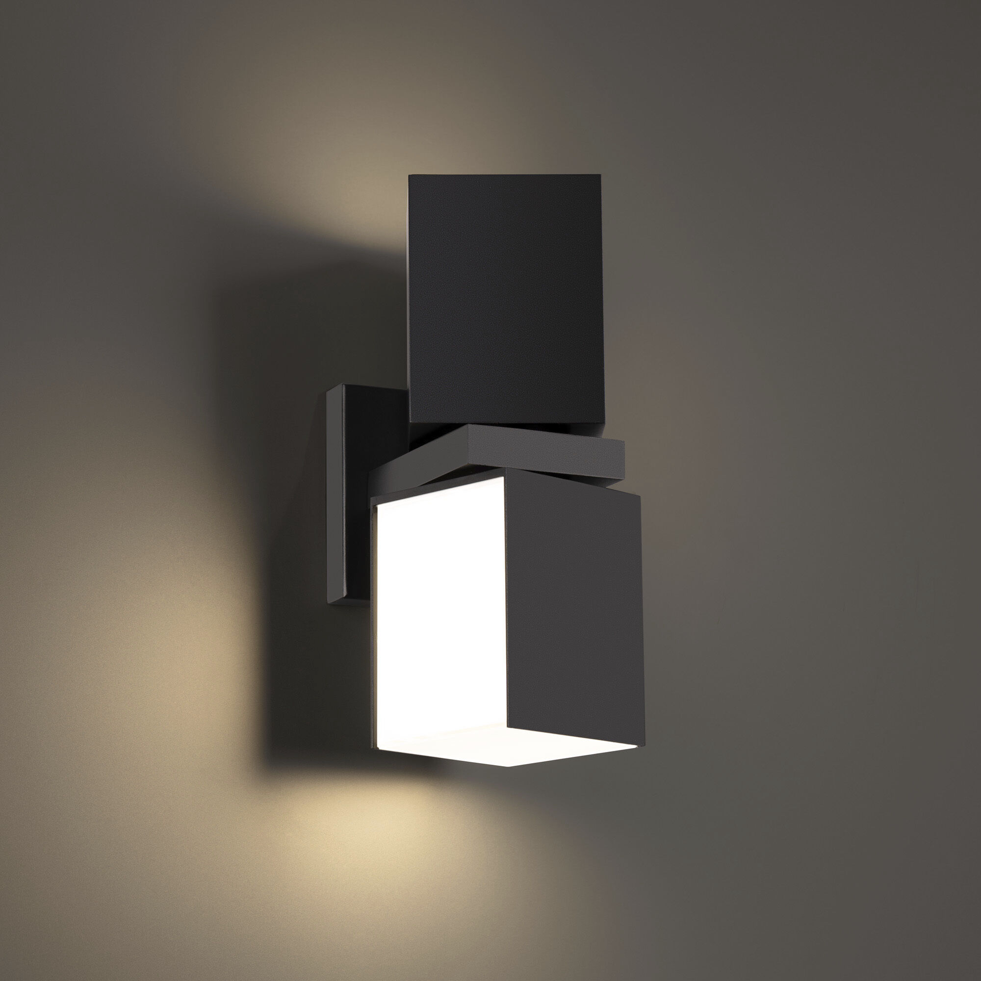 Vaiation LED 12.5 inch Black Outdoor Wall Light in 3500K, dweLED