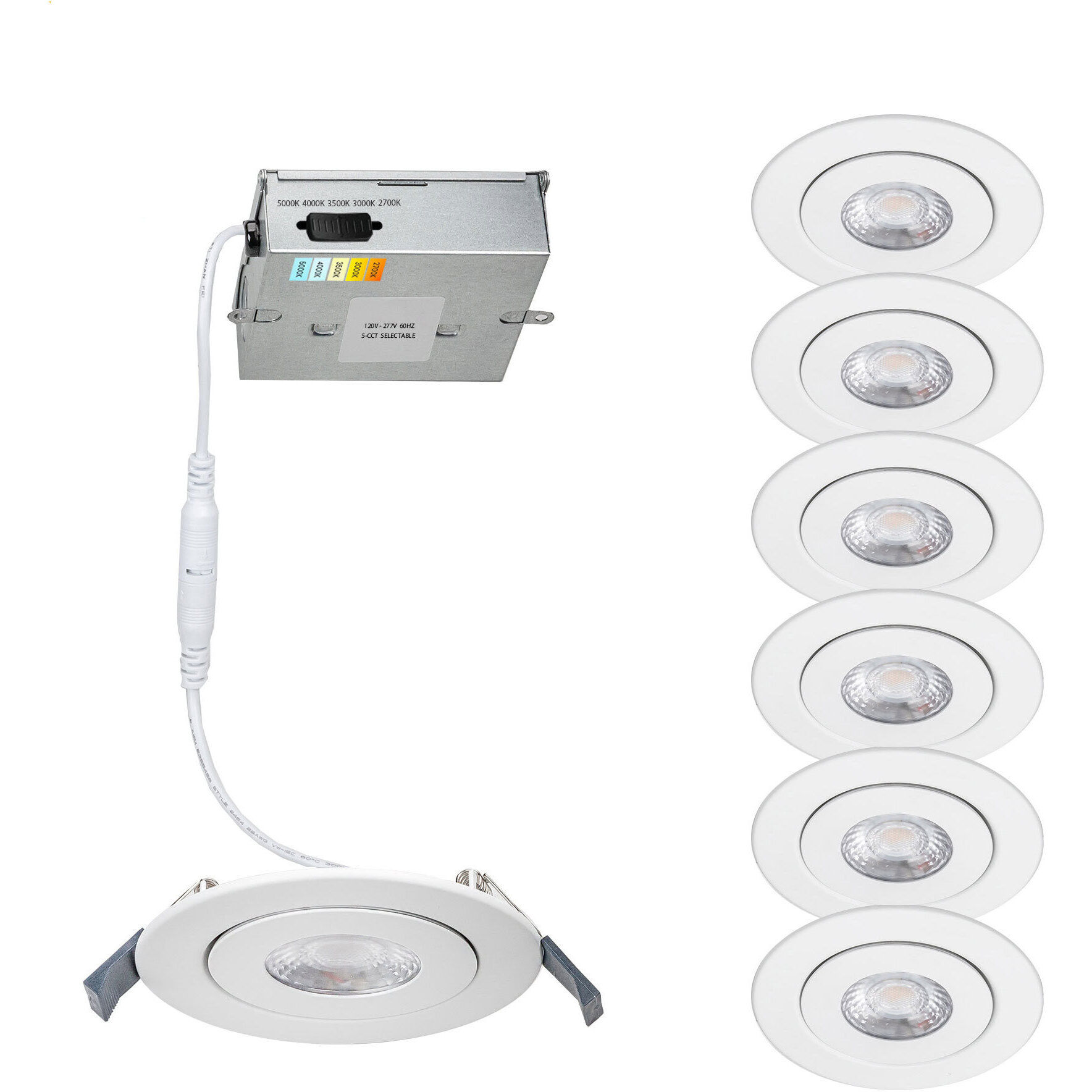 Lotos LED White Complete Kit Recessed Lighting
