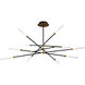 Houdini LED 46.69 inch Black Aged Brass Pendant Ceiling Light, dweLED