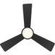Hug 44 inch Matte Black Flush Mount Ceiling Fan