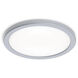 Geos LED 10.25 inch Titanium Flush Mount Ceiling Light in 2700K, dweLED