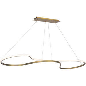 Marques LED 17 inch Aged Brass Pendant Ceiling Light, dweLED