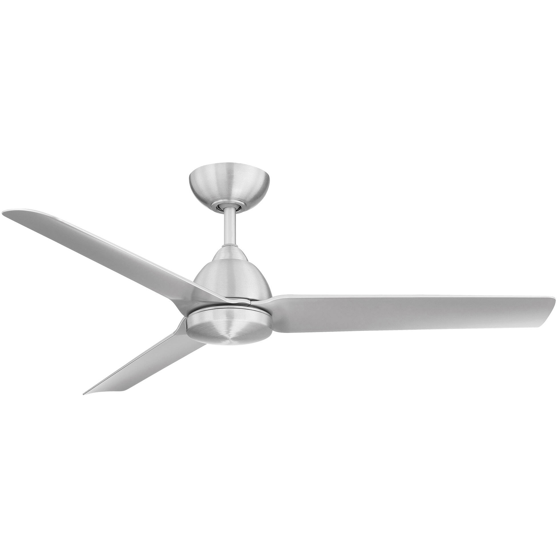 Mocha 54 inch Brushed Aluminum Downrod Ceiling Fans, Smart Fan