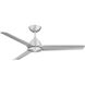 Mocha 54 inch Brushed Aluminum Downrod Ceiling Fans, Smart Fan