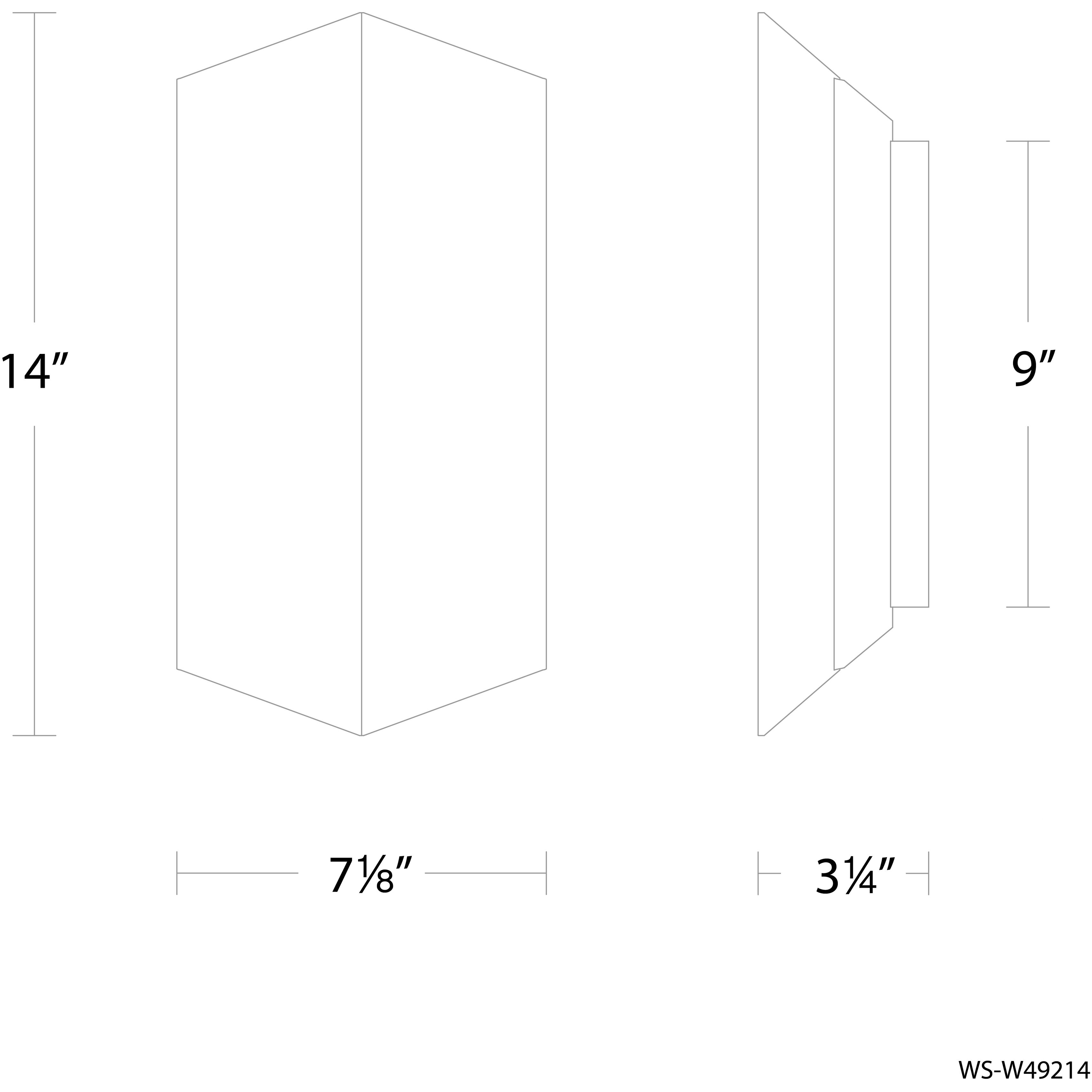 Summit LED 14 inch Black Outdoor Wall Light in 3500K, dweLED