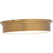 York LED 12 inch Aged Brass Flush Mount Ceiling Light, dweLED