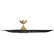 Swirl 54 inch Soft Brass Matte Black with Matte Black Blades Downrod Ceiling Fans, Smart Fan