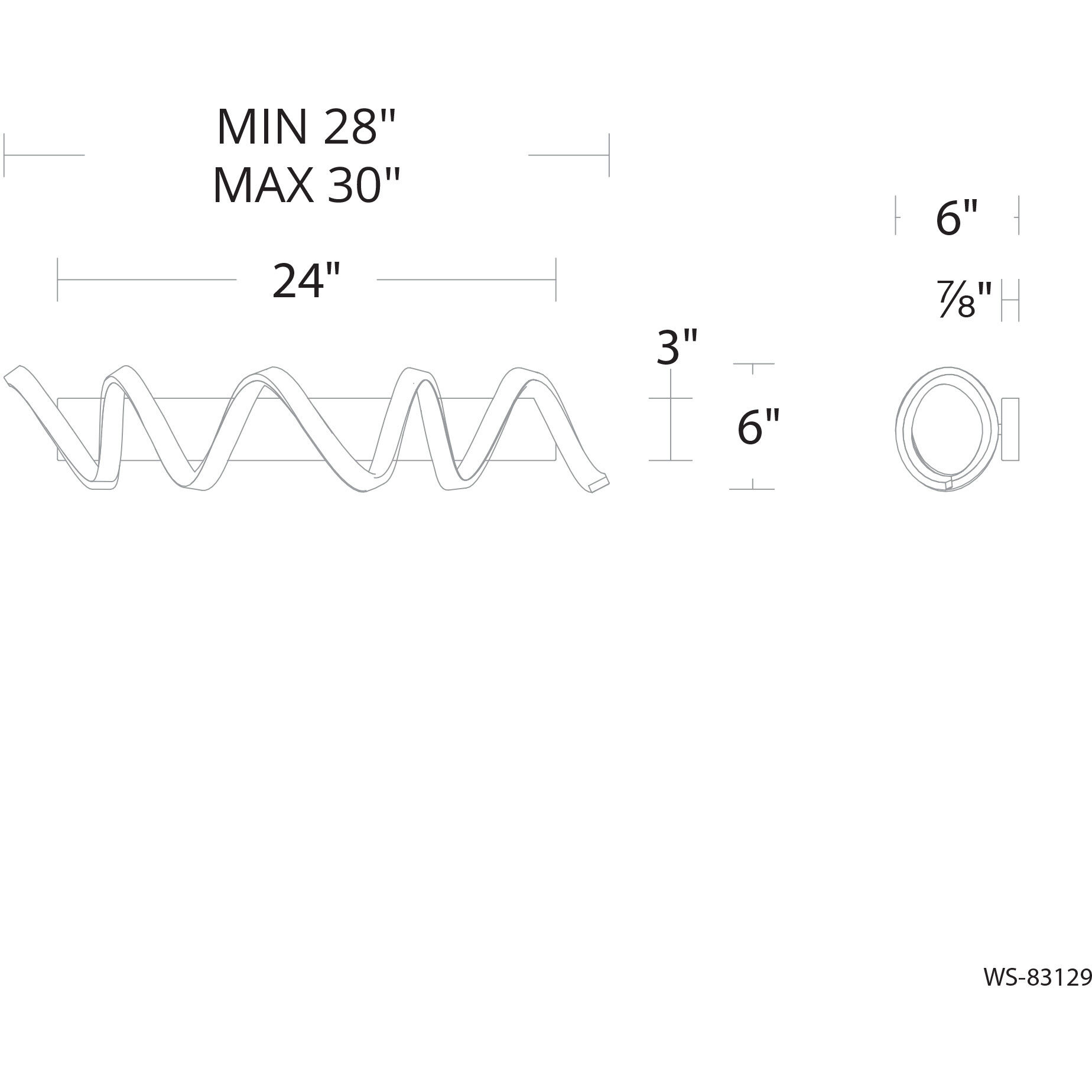 Marques LED 30 inch Titanium Bath Vanity & Wall Light, dweLED