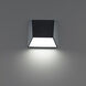 Atlantis LED 6 inch Black Outdoor Wall Light in 3500K, dweLED
