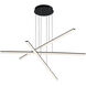 Stack LED 48 inch Black Pendant Ceiling Light, dweLED