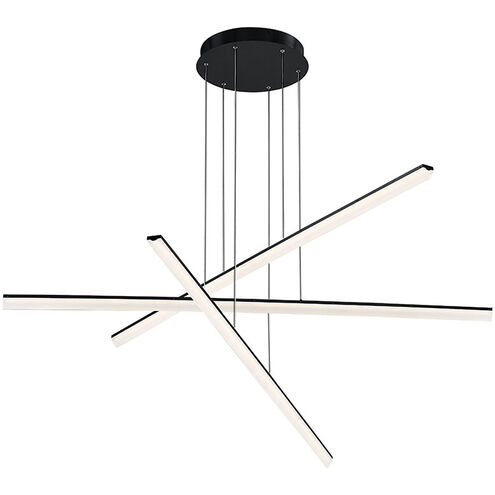 Stack LED 48 inch Black Pendant Ceiling Light, dweLED