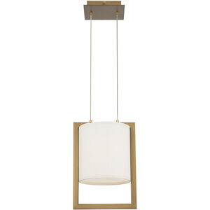 Park Avenue LED 9.13 inch Aged Brass Pendant Ceiling Light, dweLED