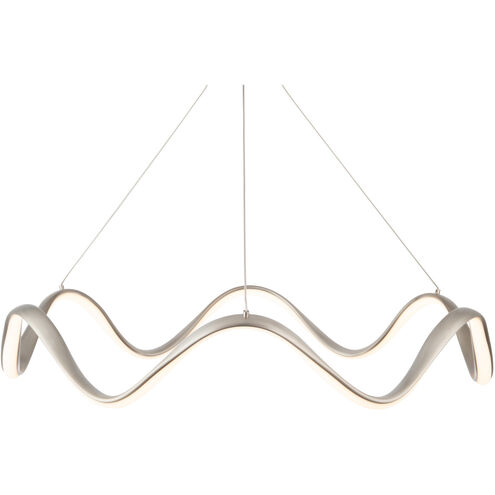 Morae 1 Light 29.88 inch Black Pendant Ceiling Light in Brushed Nickel, dweLED