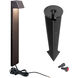 Quad 12 3 watt Bronze Path and Area Light in 2700K Warm LED, WAC Landscape