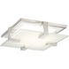 Meridien LED 13 inch Brushed Nickel Flush Mount Ceiling Light, dweLED