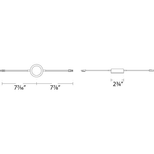 Line Voltage Puck Light LED Brushed Nickel Button Light