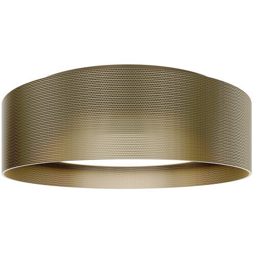 Grille LED 18 inch Aged Brass Flush Mount Ceiling Light in 4000K, dweLED