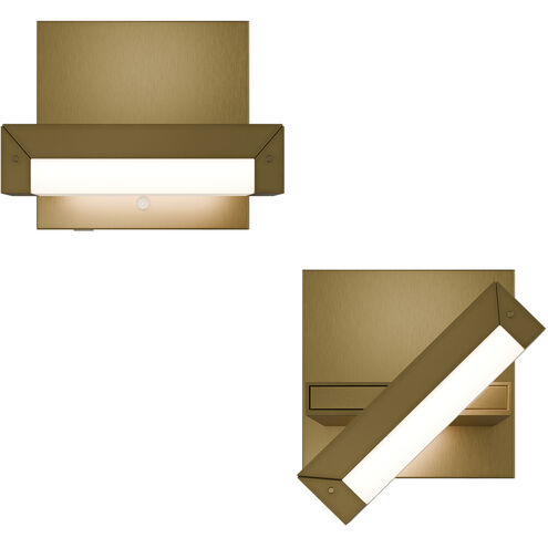 Mantel Reading Light Wall Light in Aged Brass, dweLED