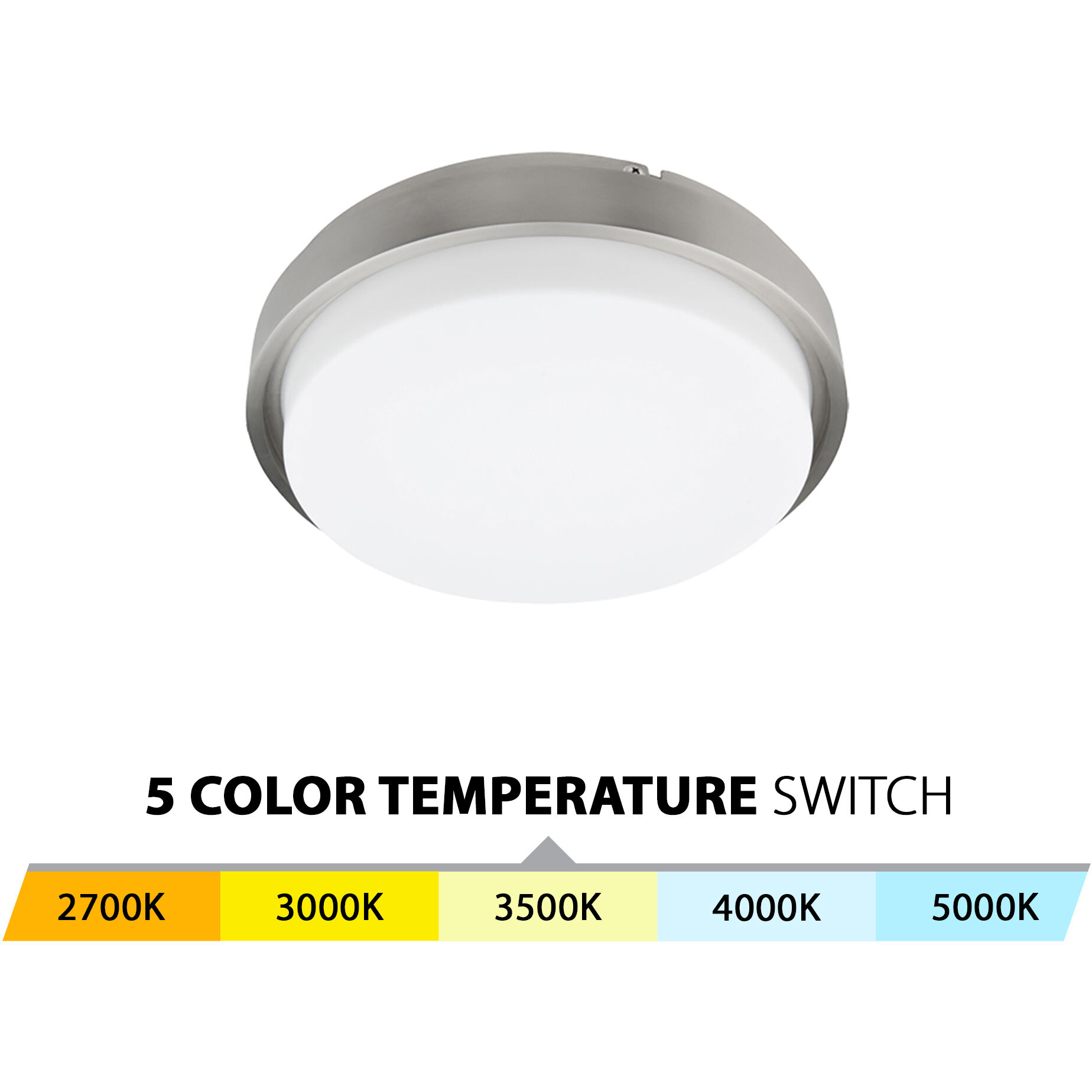 Lithium LED 15.85 inch Brushed Nickel Flush Mount Ceiling Light, WAC Limited