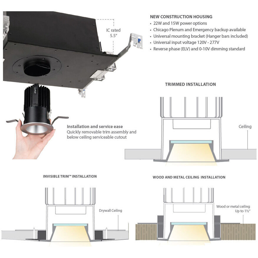 Volta LED Copper Bronze Recessed Lighting in Narrow, 85, 4000K