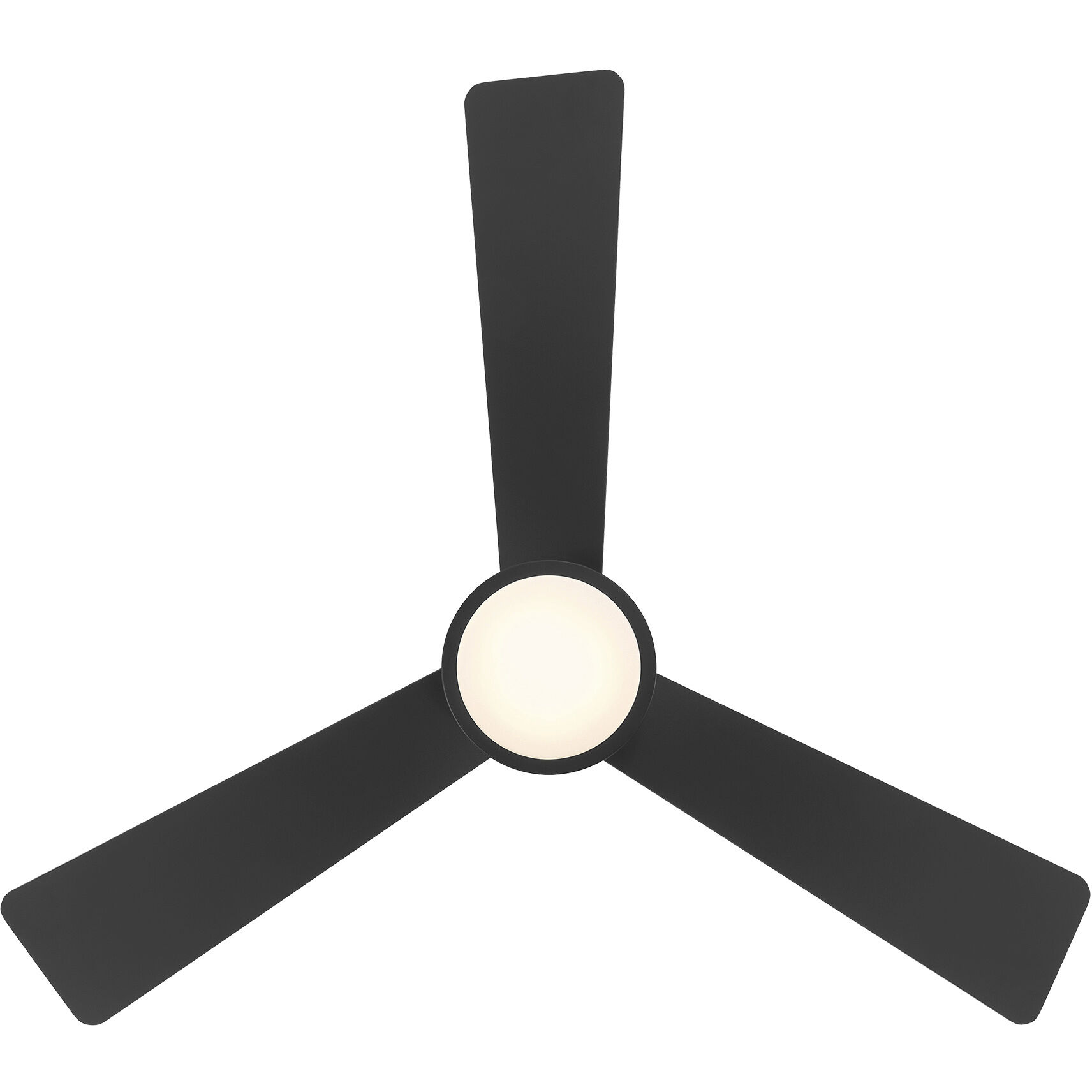 Hug 52 inch Matte Black Flush Mount Ceiling Fan