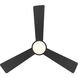 Hug 52 inch Matte Black Flush Mount Ceiling Fan