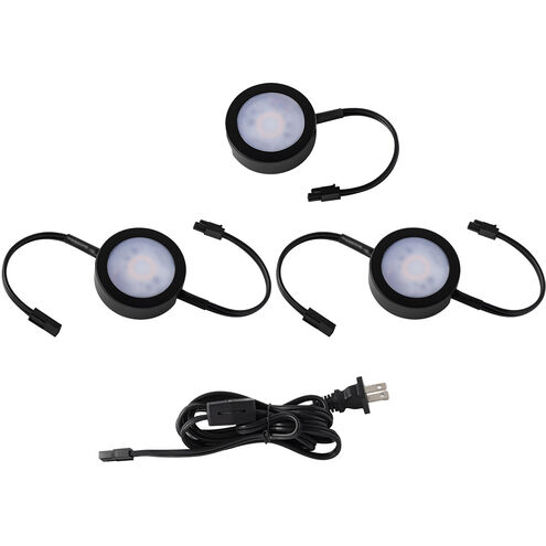 Line Voltage Puck Light LED Black Button Light