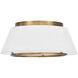 Hailey LED 16 inch Aged Brass Flush Mount Ceiling Light, dweLED