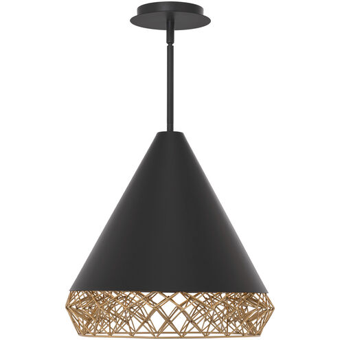 Lacey 1 Light 15.75 inch Black Gold Pendant Ceiling Light