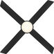 Quade 52 inch Matte Black Downrod Ceiling Fan