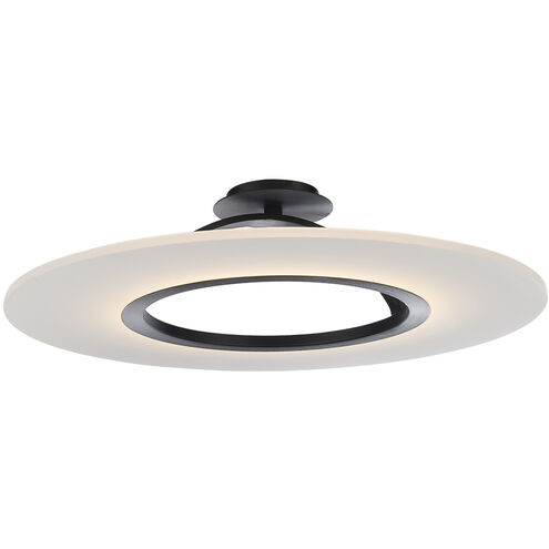 Elektron LED 28 inch Black Semi-Flush Mount Ceiling Light, dweLED
